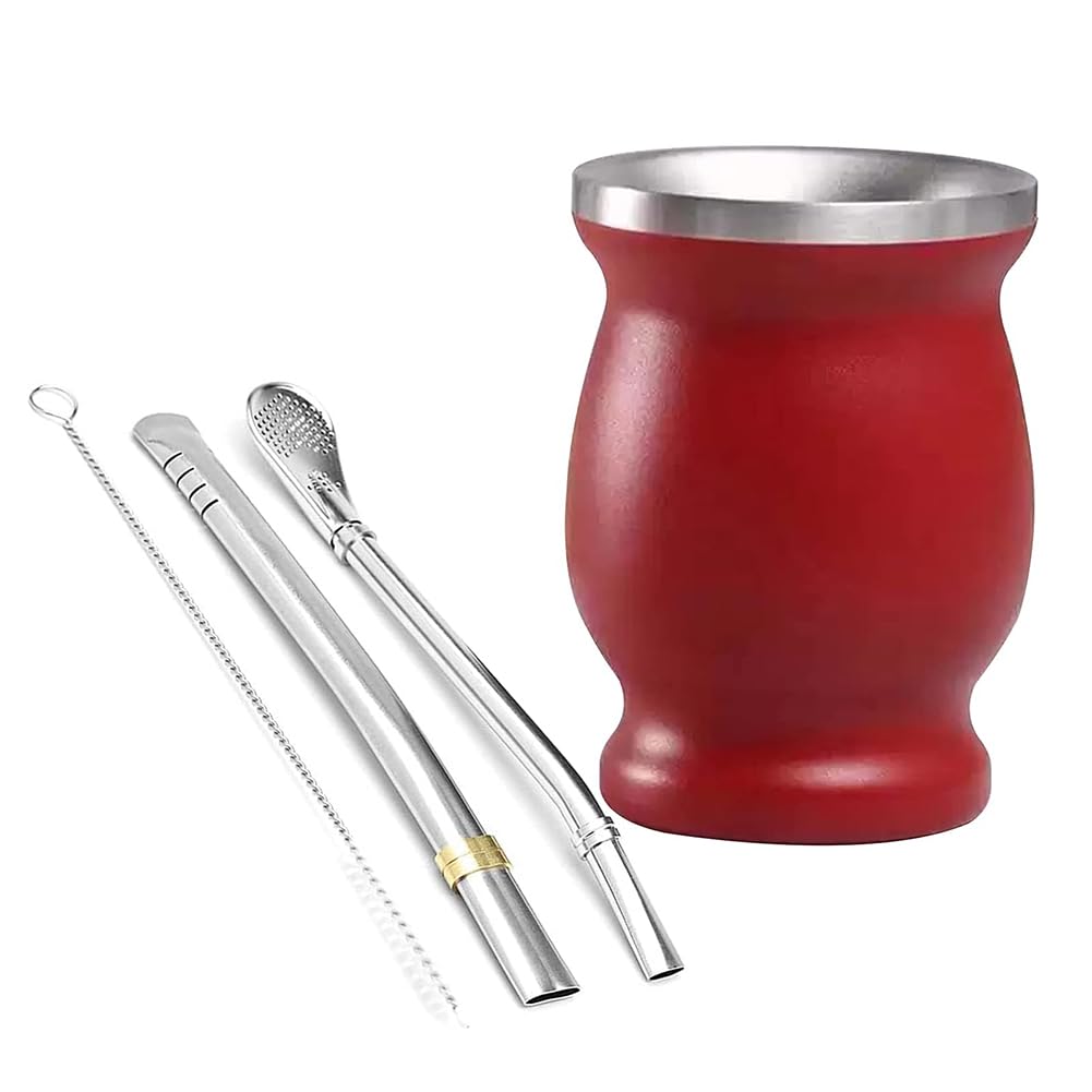 マテ茶用金属製カップ ストロー付き マテ茶用金属製カップ ストロー付き